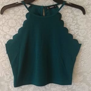 Dark Green Shein Cropped Top. Size Large.